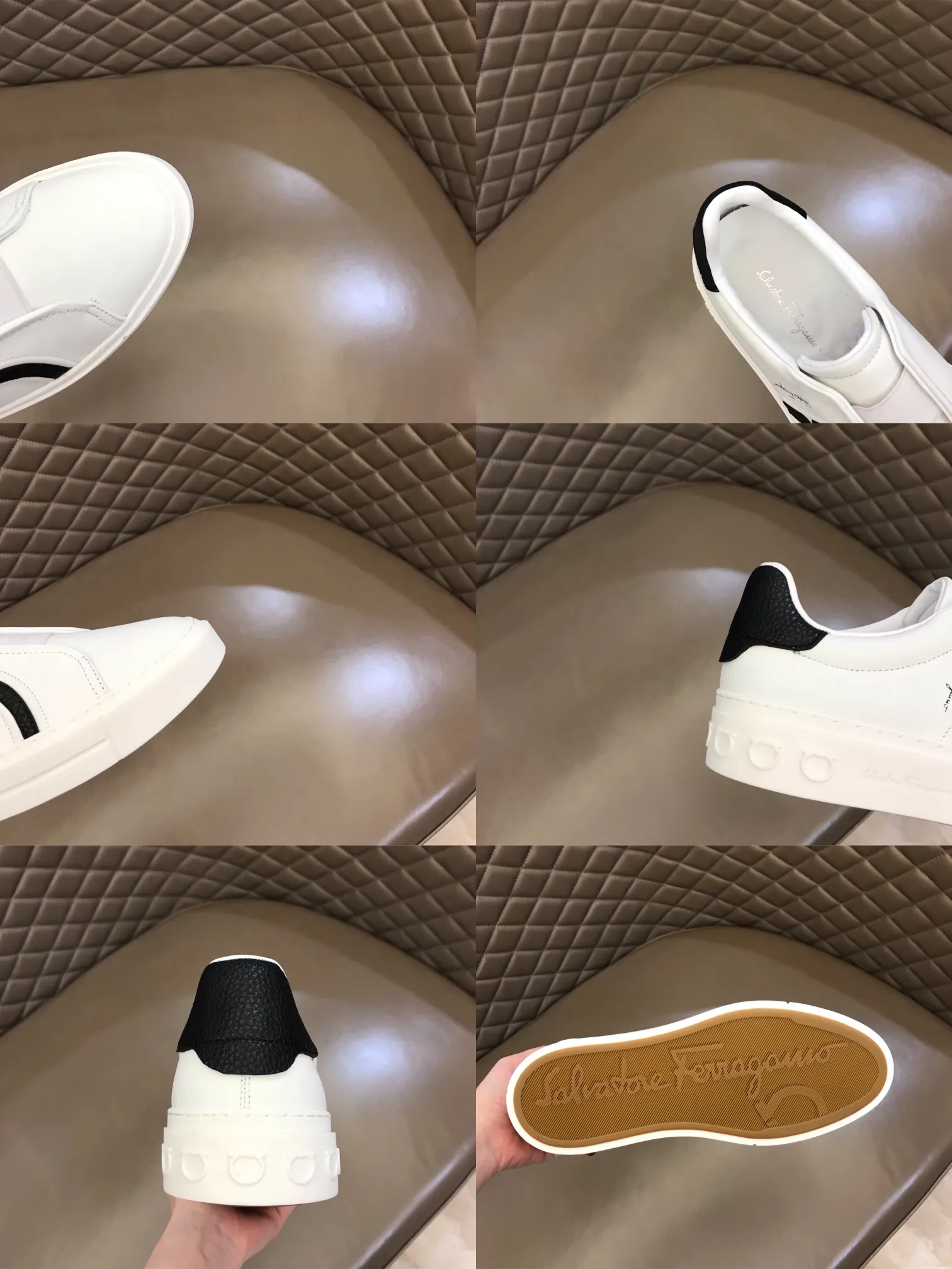 p400【Salvatore Ferraga**】New men's low-top casual shoes! Top-quality cow products, original lasts, made of imported cowhide, first-class texture, first-layer sheepskin lining! Original outsole! The details are exquisite and the style is versatile and upscale! Decorated with a three-dimensional Gancini logo, the back of the tongue and lace-up piping add a pop of color. The high-tech sole features a holographic pattern and Gancini details, making it ideal for a practical yet stylish everyday look. Code number 38-44 (45 can be customized)